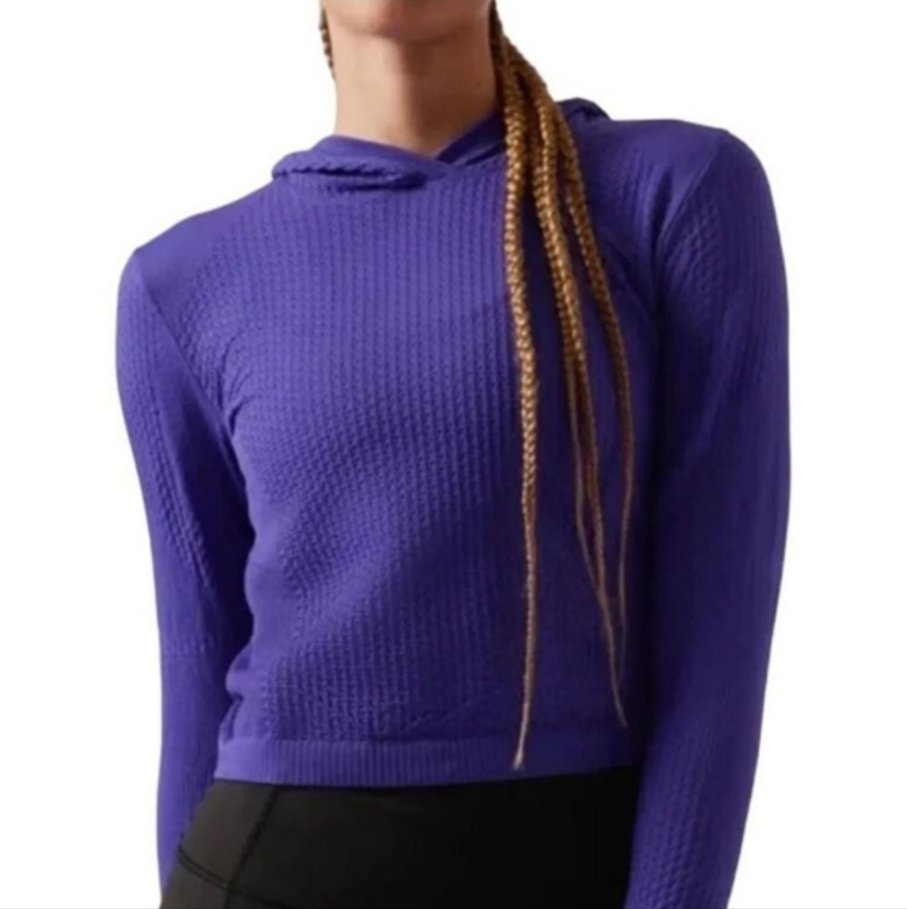 Athleta Flurry Seamless Cropped Hoodie